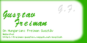 gusztav freiman business card